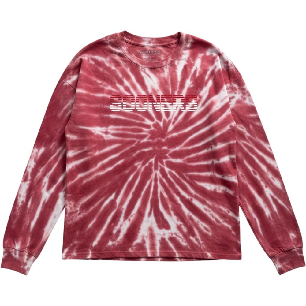 WEAR Erin Andrews Oklahoma Sooners Tie Dye‎ Long Sleeve Shirt Red Small NEW